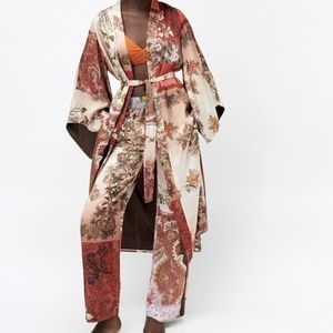 ZARA PATCH WORK PRINTED PANTS